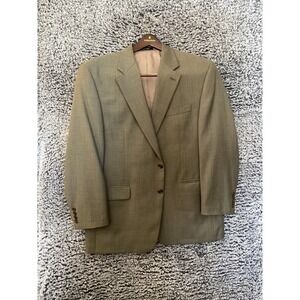 Lauren Ralph Lauren Sport Coat Blazer Mens 44R Wool Mark Tan, Made India